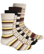Club Room Mens 4-Pack Holiday Striped Crew Socks Multicolor sz 8-13
