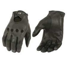 Milwaukee Leather SH729 Men's Black Unlined Leather Professional Driving Gloves