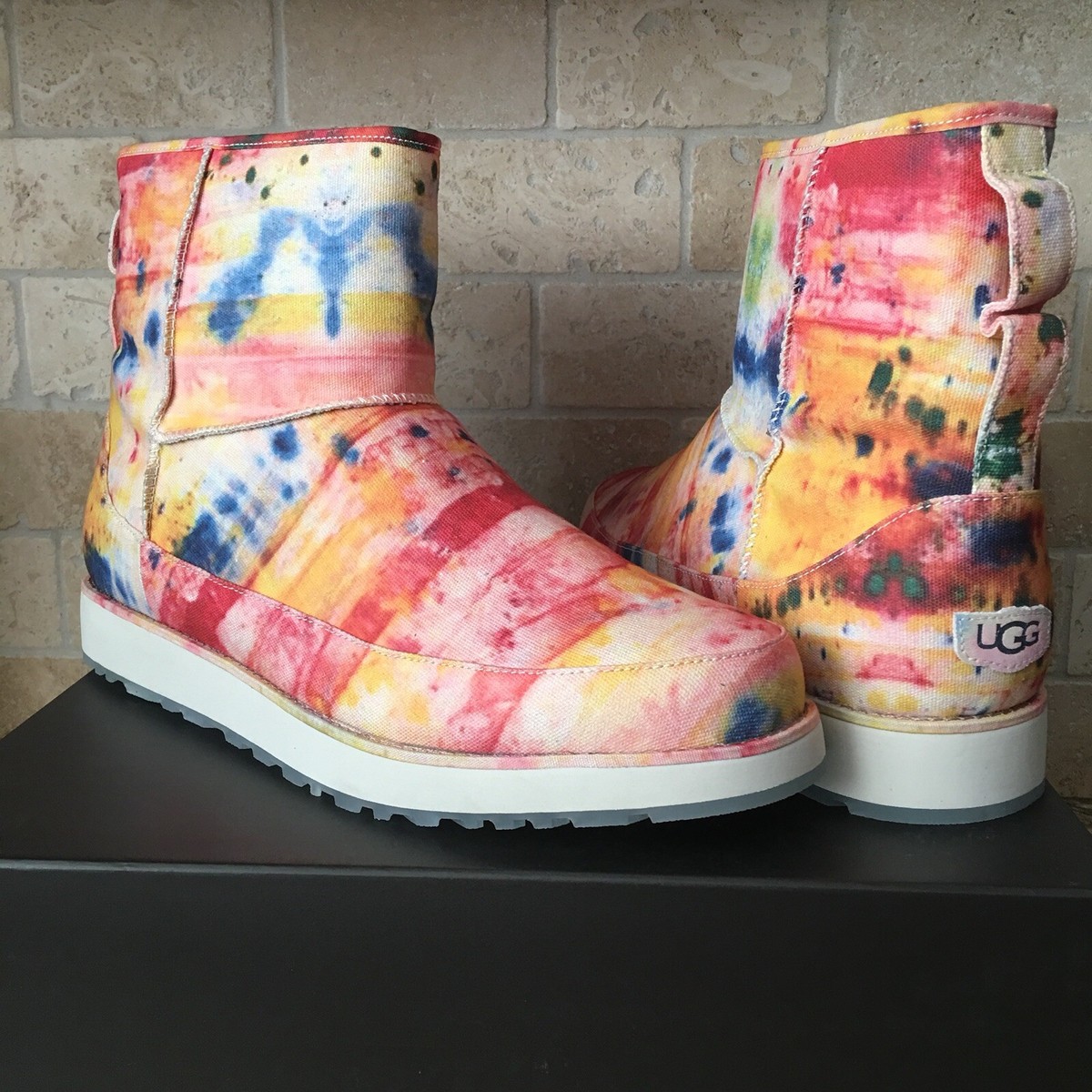 UGG X OVADIA MEN CLASSIC MINI TYE DYE LIMITED EDITION ANKLE BOOTS