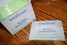Box of 25 SAFE N SIMPLE SNS00807 No sting Skin Barrier Wipes 