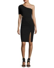 Jill Jill Stuart L37913 Women's One-Shoulder Cutout Black Cocktail Dress Size 0