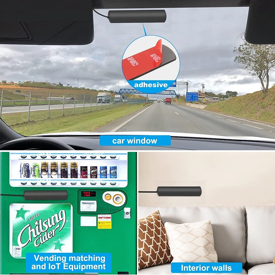 WIFI Antenna 2.4 GHz rectangular adhesive RP-SMA plug Wimax Bluetooth Zigbee - Image 3 of 4