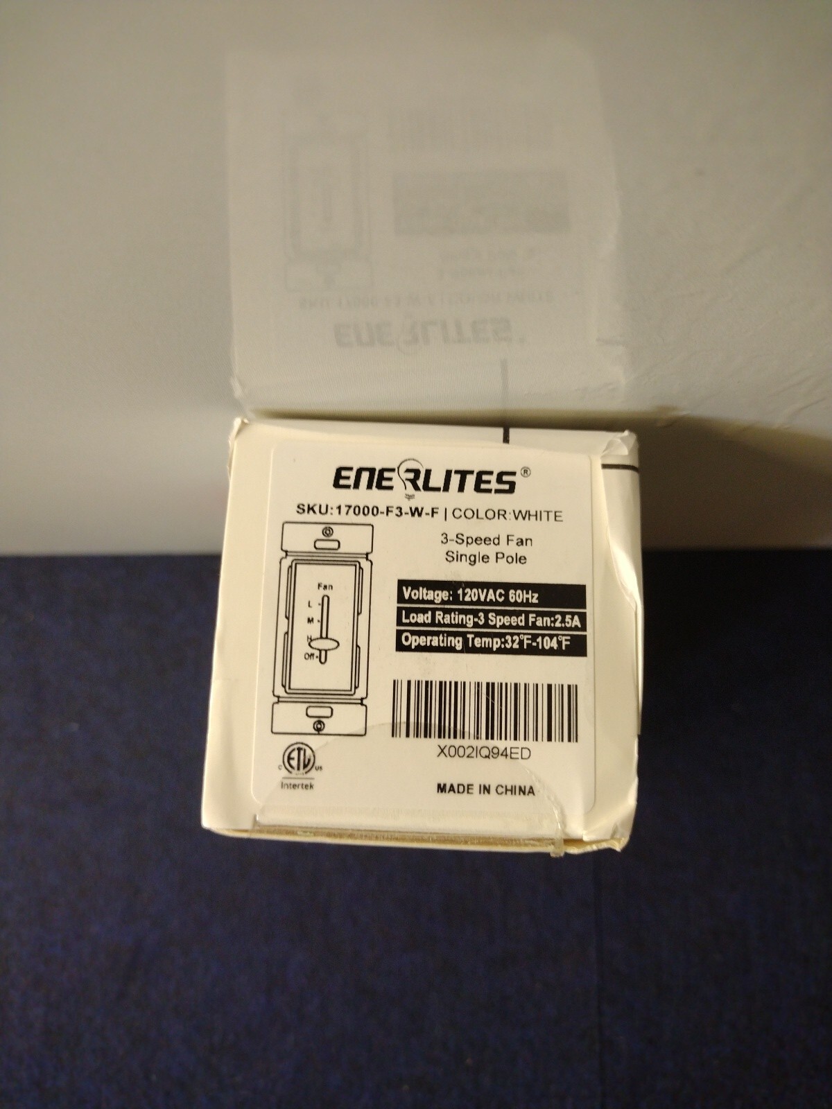 ENERLITES Control Ventilador de Techo 3 Velocidades e Interruptor de Luz Atenuadora LED, 2.5A Single P