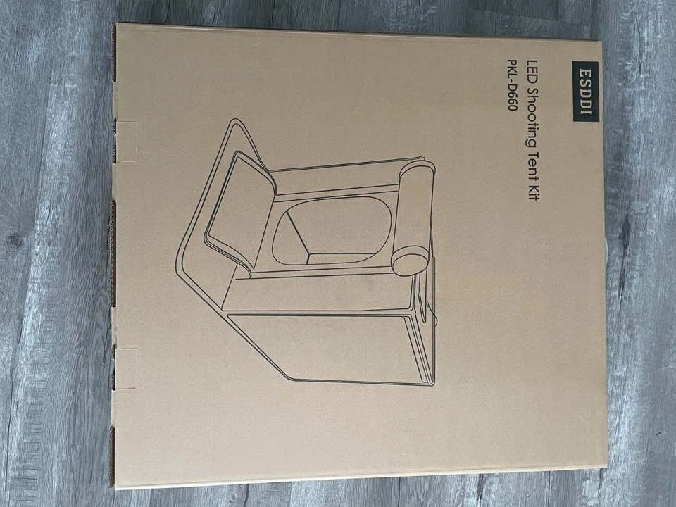 ESDDI Photo Studio Light Box 24"/60 Adjustable Brightness Portable Folding HooK - Image 2 of 4