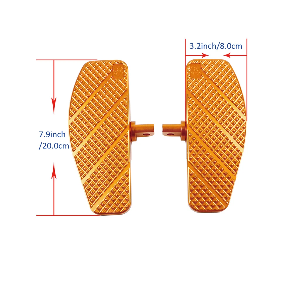 Pedal de pie Driver Orange para Harley Dyna Wide Glide Super Glide Fat Bob Foto 3 de 4