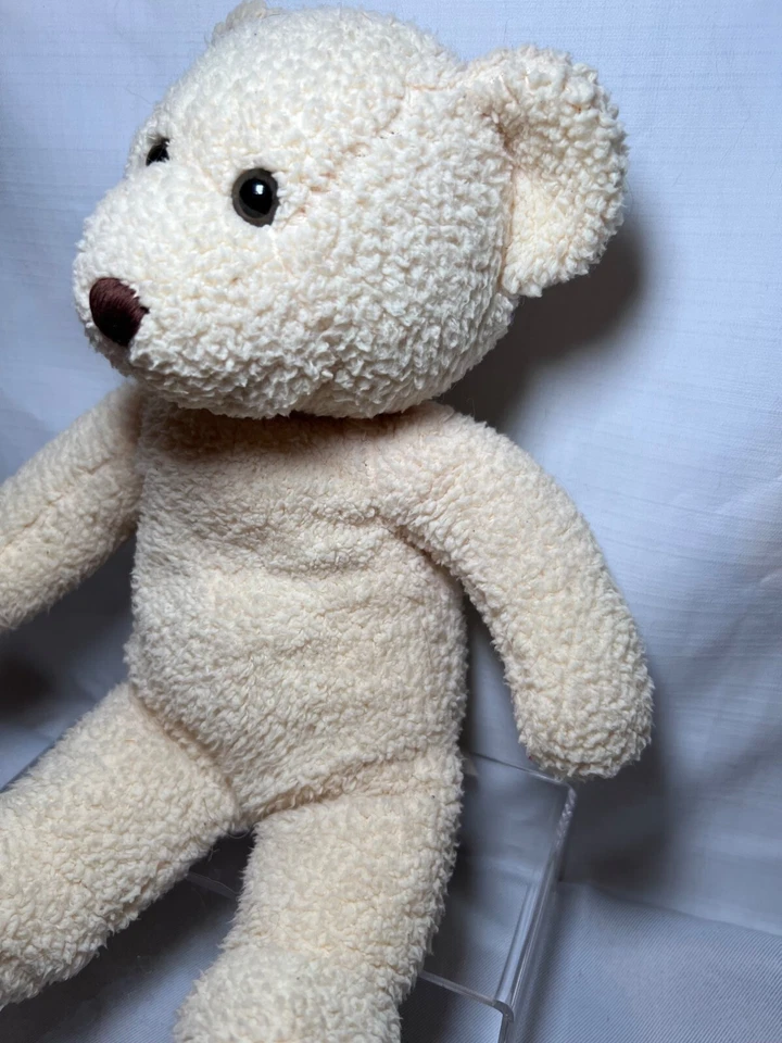 Vintage Dan Dee Cream Plush Teddy Bear 10" Soft Toy Collectible - Image 4 of 4