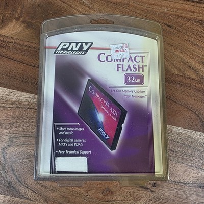 PNY CompactFlash Memory Card 32 mb PNY Compact Flash New Sealed
