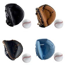 Baseball-Catcher-Handschuhe, Baseballhandschuh, verdickt und Ball, PU, 12,5