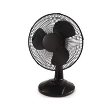 Mainstays 12inch Black Table Fan With Adjustable 3speed Settings And Oscillation
