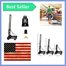40kg 88Lbs Folding Hand Truck Dolly, Foldable Luggage Cart for Luggage with 4...