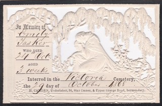 4 VIKTORIANISCHE GEDENKKARTEN FÜR DIE TASKERFAMILIE