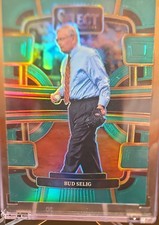 2024 Panini Select - Concourse Bud Selig MLB Commissioner #51 Green Prizm /5