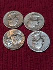 Washington Silver Quarters 4 Different Date
