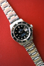 1991 Rolex Submariner 16610 Silver Oyster Bracelet with Black Bezel