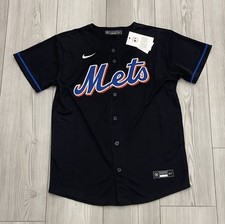 Nike Engineered New York Mets Black MLB Baseball Jersey Youth Boys Size L - 70