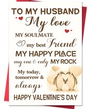 Valentines Day Card for Husband,Valentines Day Cards Gifts for Him,Valentines