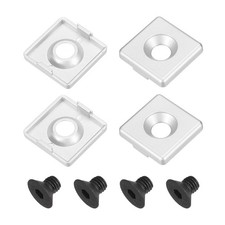 4Pcs 3030 EU Standard T-Slot 9.5mm Dia Aluminum Extrusion End Cap Silver