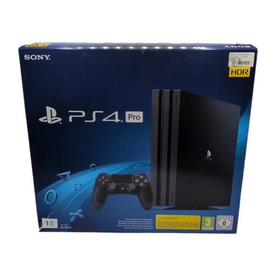 Sony Playstation 4 mit 2 Controller + Spiel PS4 Pro mit 1TB Schwarz OVP Top