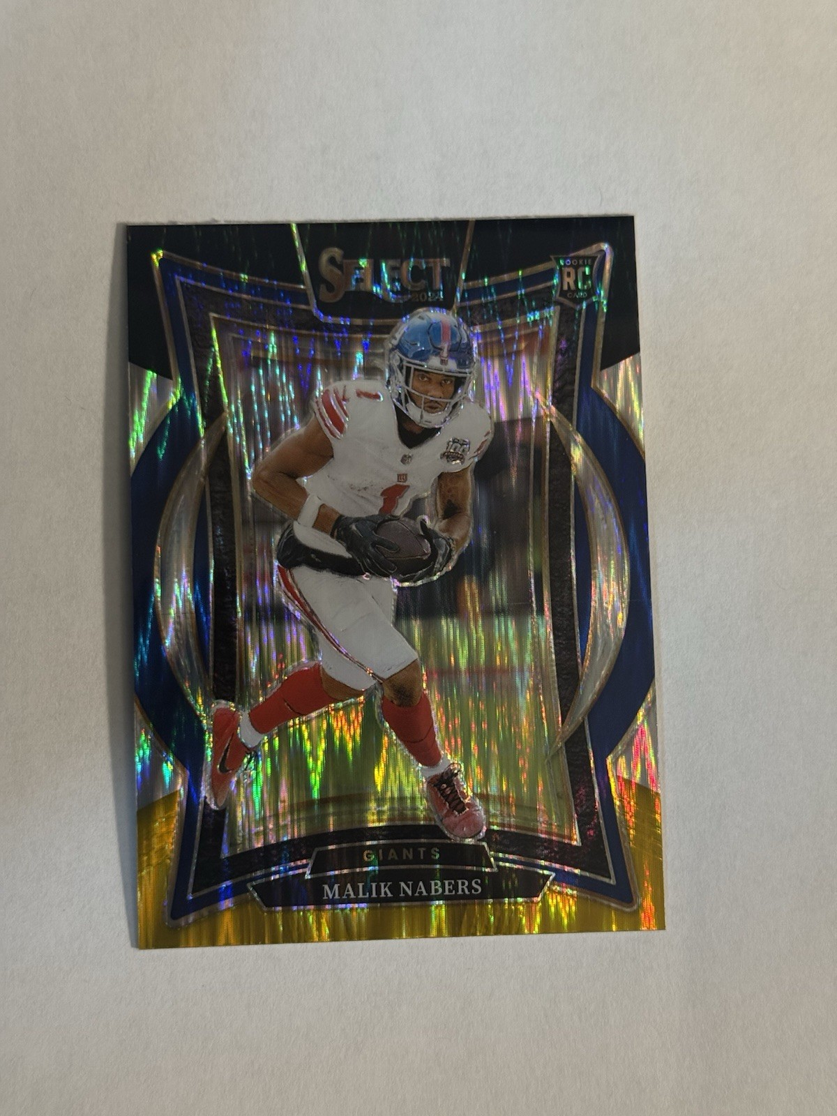 2024 Panini Select - Concourse Malik Nabers #29 Black And Gold Shock Prizm (RC)
