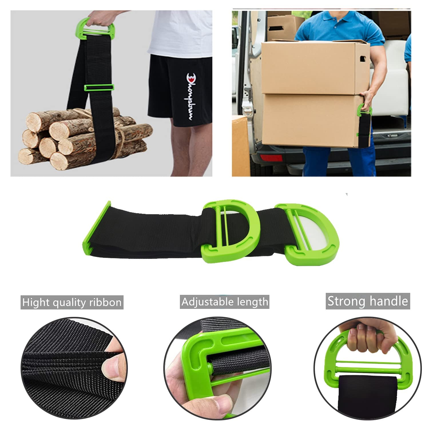 Moving Straps Lifting（Padded） One Person 2-Person Lifting and Moving System Appl