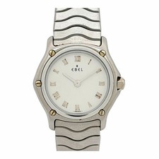 EBEL Classic Wave 905790 weiß Gehäusegröße 22 mm gebrauchte Damenuhr #31010