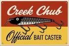 Creek Chub Bate Caster Lure Fishing Vintage Style Metal Sign
