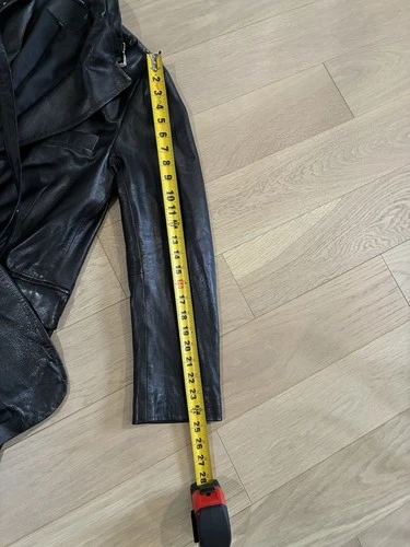 $2995 New R13 Belt Collar Leather Jacket Small Goth Glam Rock Owens Avantgarde image 15