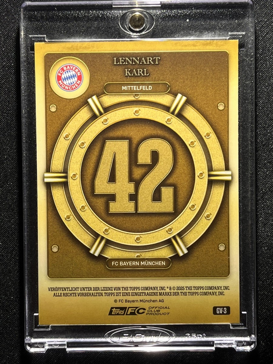 2025-26 Topps Bayern Munich Collector Tin **Lennart Karl Gold
