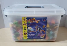 Brand New Rare 2006 Hexabits 2250 pc. Flexible Building Tiles 2D 3D Fun Bucket