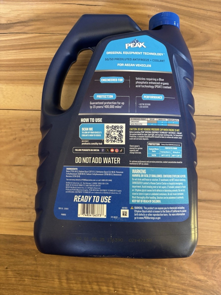 PEAK Engine Coolant / Antifreeze for HONDA ACURA NISSAN SUBARU