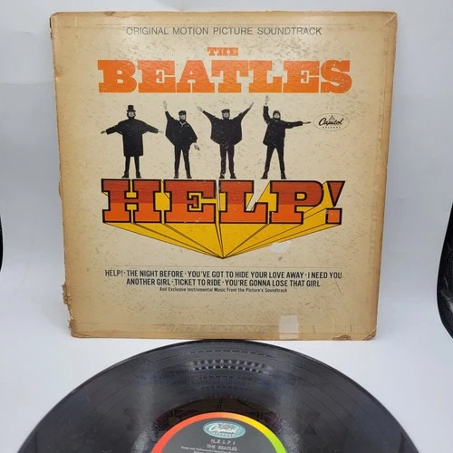 The Beatles Help! 1965 Vintage Vinyl Soundtrack Vintage Record Album G+