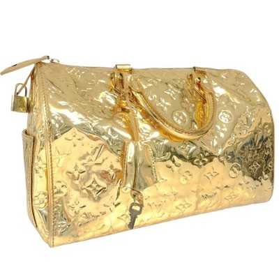 Louis Vuitton M95272 Miroir Speedy 35 Gold Color Monogram Boston Bag Hand SP1016