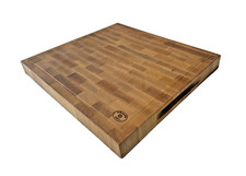 tagliere artigianale in legno di FAGGIO butcher block  435x390x51 mm