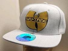 Wu-Tang Old School Cap Flat Bill Snapback Hat Heather Gray Baseball Cap 