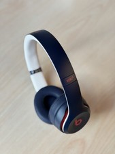 Beats Solo 3 Bluetooth Wireless On-Ear Headphones In Blue With Red Logo