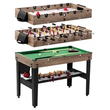 48" 3-in-1 Combo Game, Pool Table, Air Hockey, Foosball Table, by MD Sports