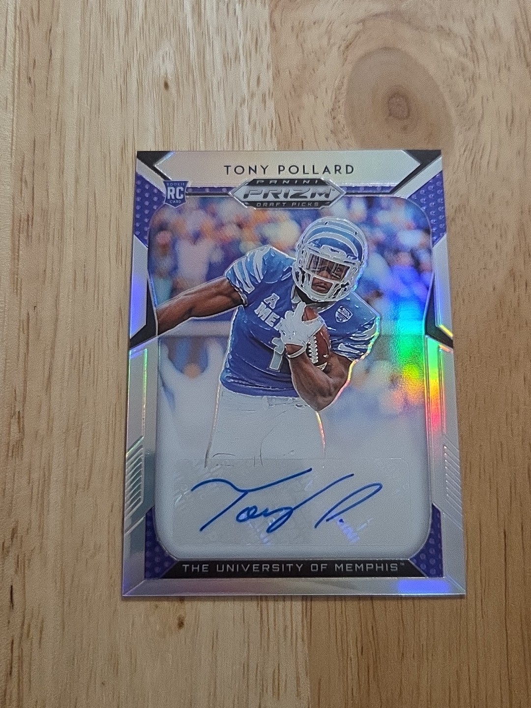 2019 Prizm Draft Picks TONY POLLARD Silver Autograph #284 Rookie Auto Titans