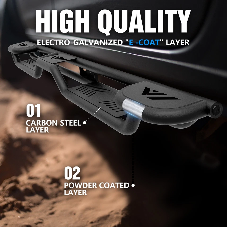 3-Raised Steps Running Boards For 99-2016 Ford F250 F350 Super/Extended Cab - Image 3 of 4