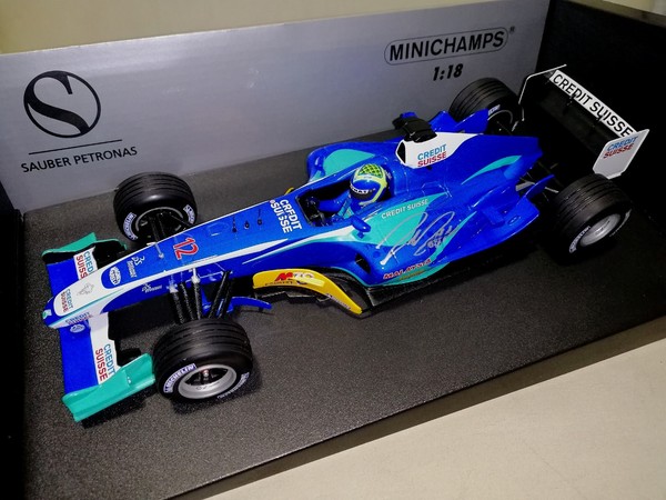 AUTHENTIC HAND SIGNED  F1 SAUBER C23 2004 S.C. MASSA MINICHAMPS 1/18  FIRMA