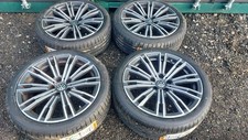 GENUINE 18 ALLOY WHEELS + NEW TYRES 225 40 18 A3 S3 A4 VW GOLF CADDY VAN