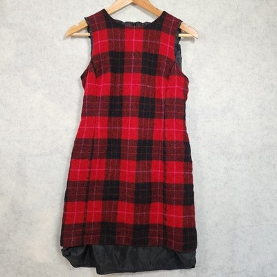 Hobbs London x Moon Daphne Tweed Wollkleid Schottenmuster - Größe 8-10 UK