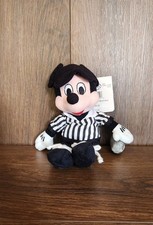 The Disney Store Referee Mickey Bean Bag Plush 8" Vintage Stuffed Animal Toy
