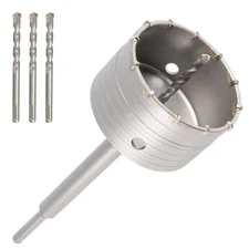 JAPCHET 100 mm/4inch Concrete Hole Saw, SDS Plus Shank Masonry Hole Saw with ...