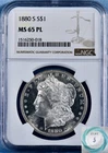 1880-S Morgan Silver Dollar $1 NGC MS 65 PL - Cameo Blast White Looker!