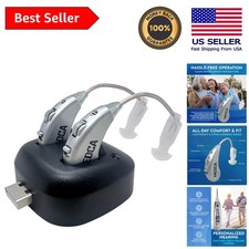 Rechargeable Personal Hearing Amplifier Set - Clear Sound, Easy Volume Control