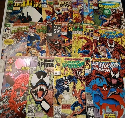 Spider-Man Maximum Carnage Part 1-14 Complete Set + 262,263 Mind Bomb  Amazing
