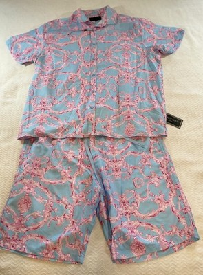 NWT Baroque Gold Size XL Famous Italian Design Style Men s Shirt Shorts Beachy