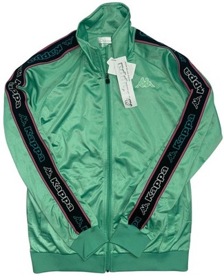 Kappa Logo Tape Artem 2 Green Black Blue  Zip-Up Track Jacket Men's Size Medium