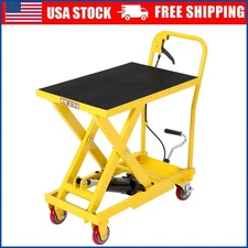 1100Lbs Capacity Heavy Duty Hydraulic Lift Table Cart Single Scissor Lift Table