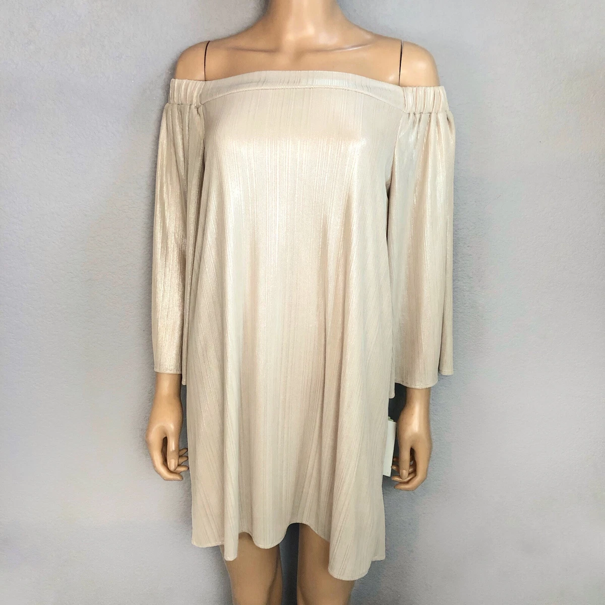 Champagne swing dress top